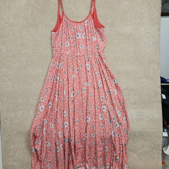 For The Republic Red White Floral Sleeveless Lined Maxi Dress Size Medium - Picture 4 of 5